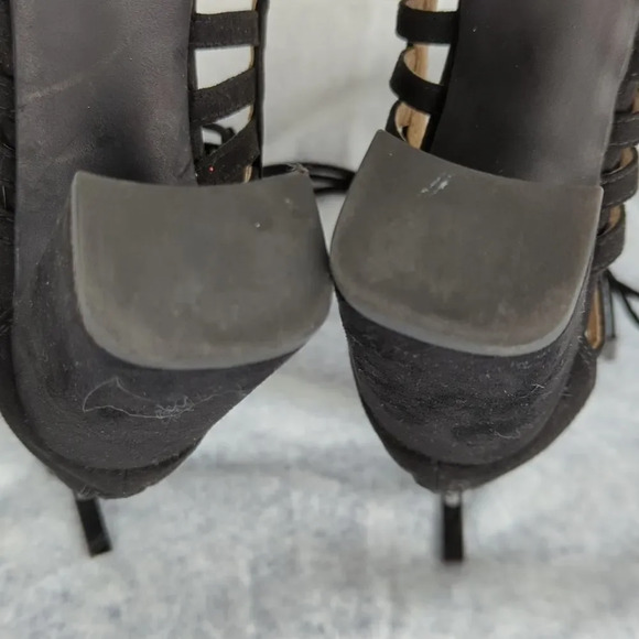 Franco Sarto Ankle Tie Sandals With Chunky High Heels The "Ernie" - Picture 12 of 17